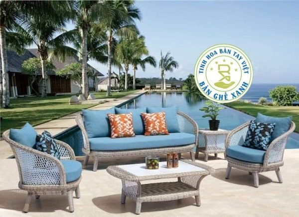 Bàn Ghế Sofa Mây Nhựa TL833